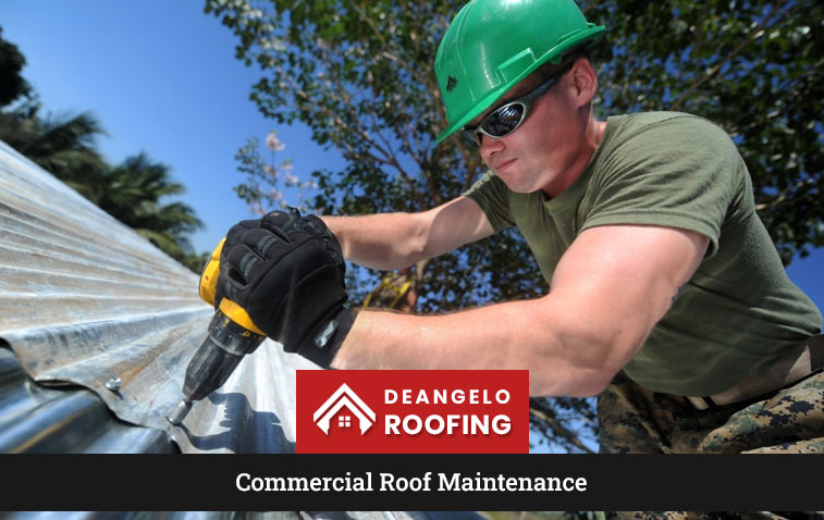 repairing a commercial roof for maintenance