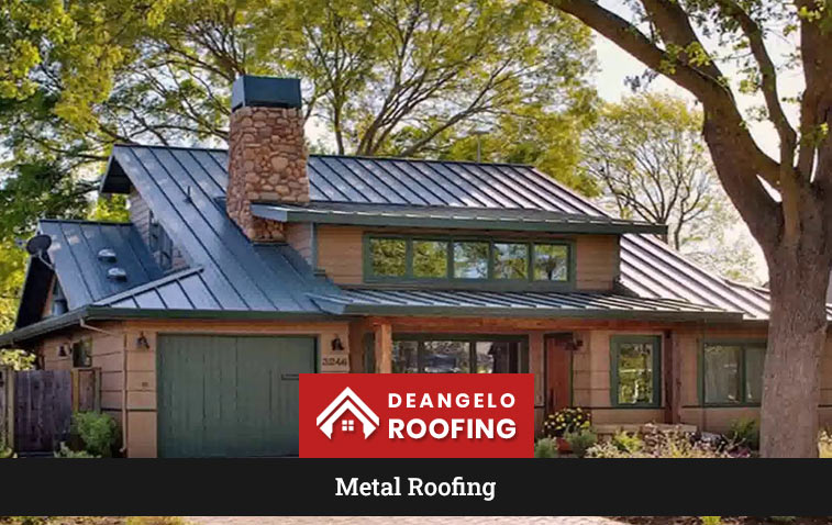 Residential house with a stylish metal roof